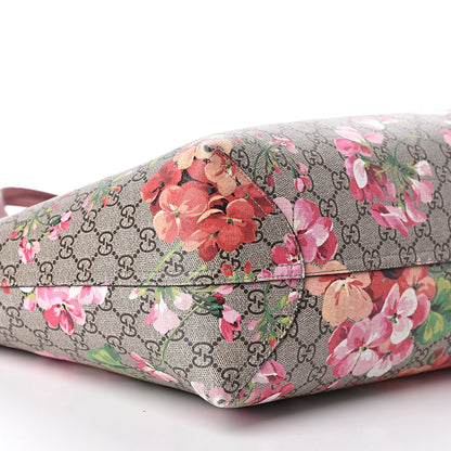 Gucci GG Supreme Monogram Blooms Large Reversible Tote Beige Multicolor Dry Rose 14 of 21