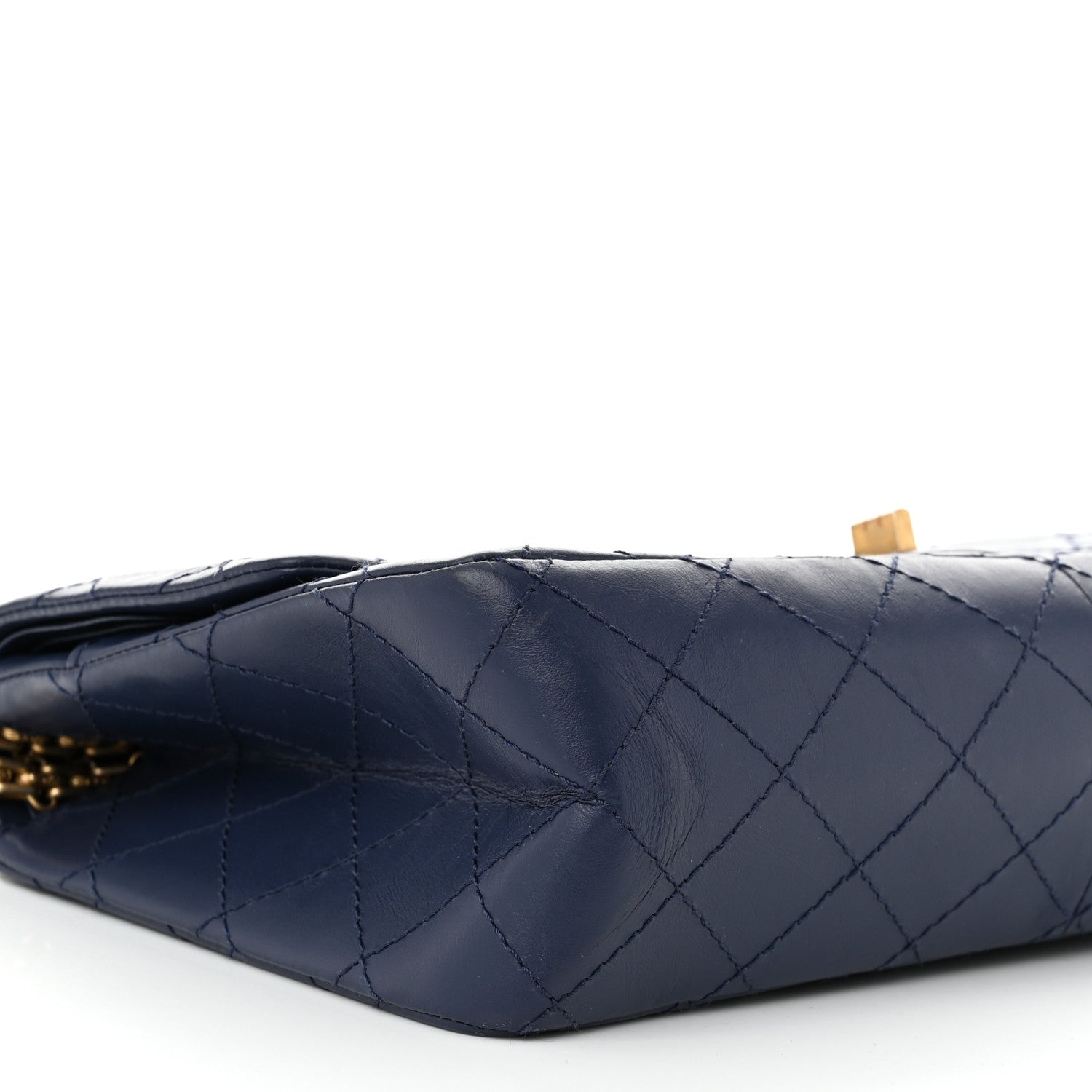 Chanel Aged Calfskin Quilted 2.55 Reissue 226 Flap Navy 9 of 10