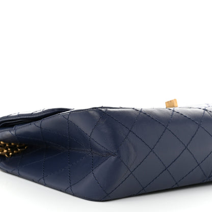 Chanel Aged Calfskin Quilted 2.55 Reissue 226 Flap Navy 9 of 10