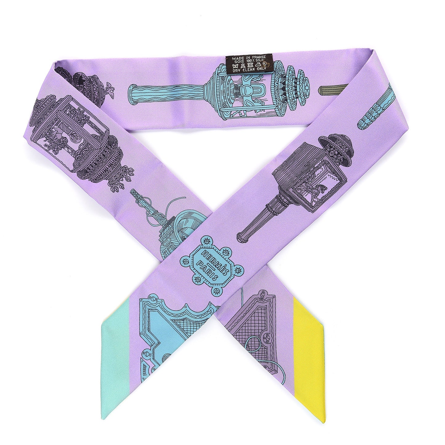Silk Merveilleuses Lanternes Twilly Parme Turquoise Kaki
