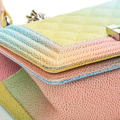 Chanel Caviar Quilted Small Cuba Rainbow Boy Flap Multicolor 10 of 13