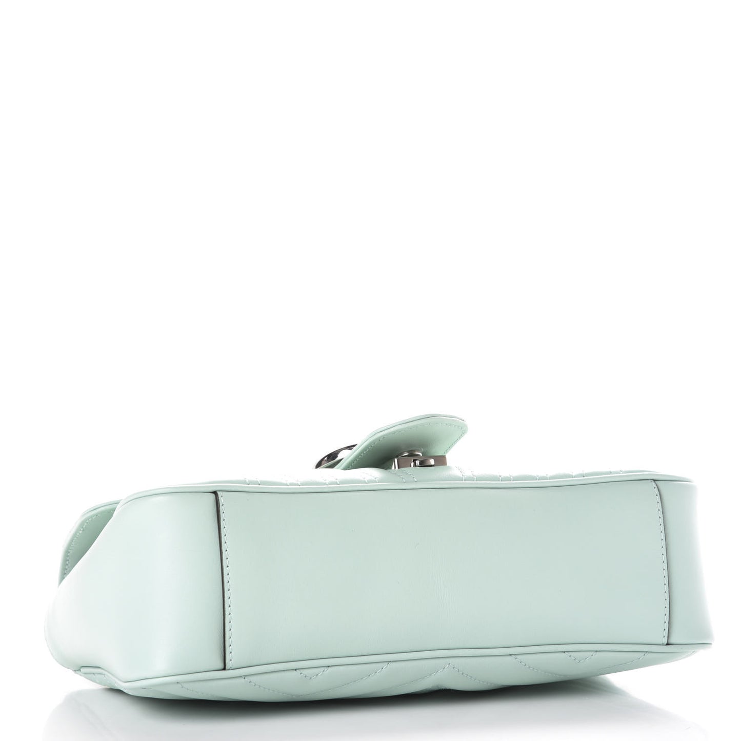 Calfskin Matelasse Small GG Marmont Shoulder Bag Water Green