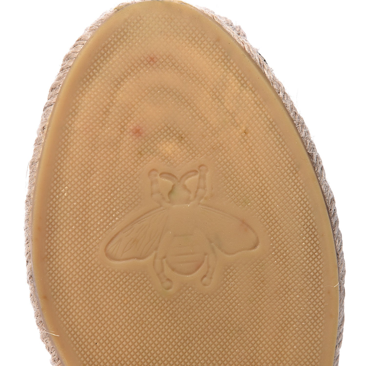 Gucci GG Supreme Monogram Bees Espadrille Flats 36.5 Beige Ebony Oro Black 8 of 11