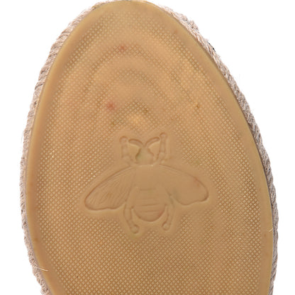 Gucci GG Supreme Monogram Bees Espadrille Flats 36.5 Beige Ebony Oro Black 8 of 11
