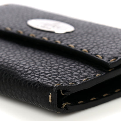 Fendi Calfskin Romano Selleria Tri-Fold Wallet Black 11 of 17
