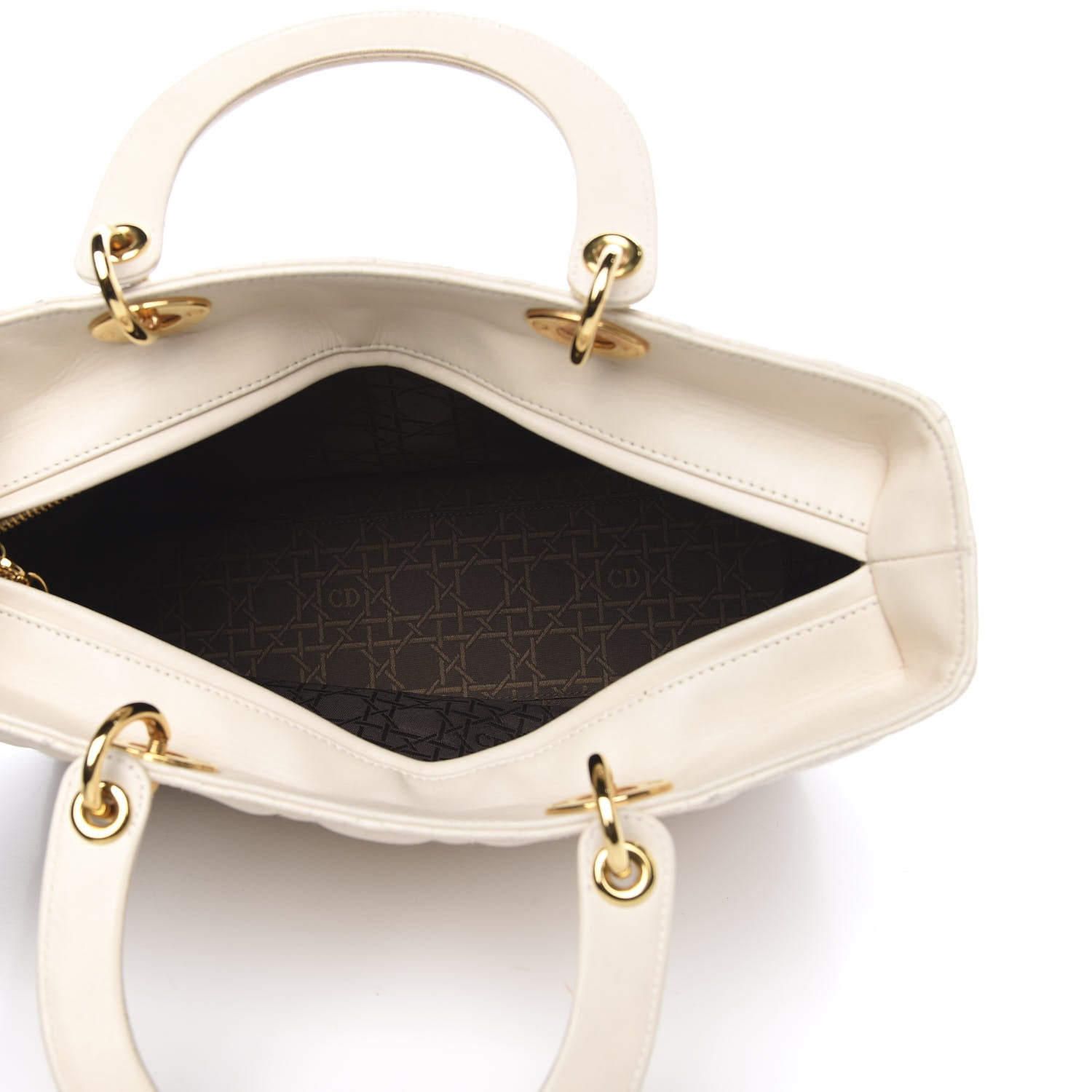 Christian Dior Lambskin Cannage Large Lady Dior Light Beige 5 of 16