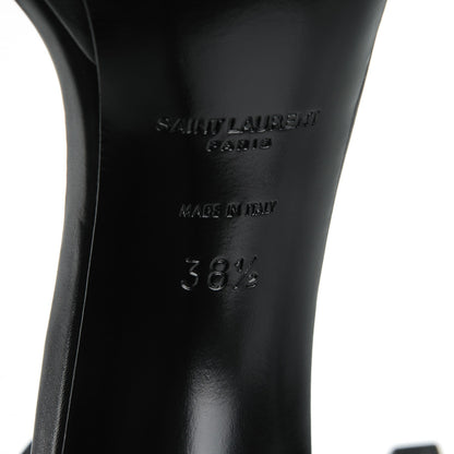Saint Laurent Calfskin Jane 105 Ankle Strap Sandals 38.5 Black 6 of 7