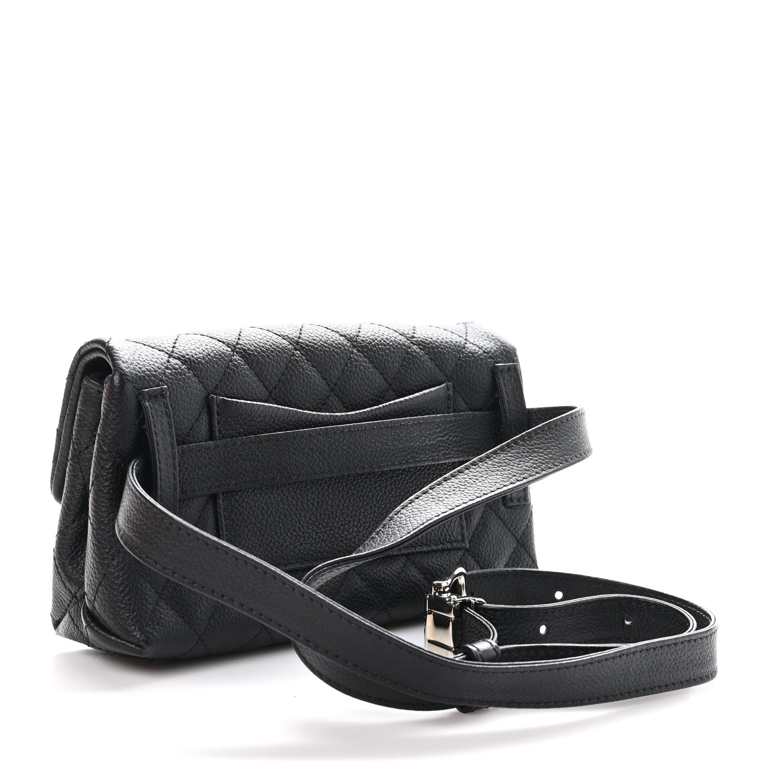 Chanel Grained Calfskin Quilted 2.55 Reissue Flap Belt Bag Clutch Black 3 of 11