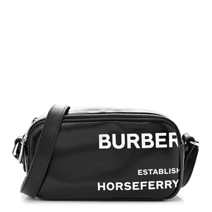 Burberry Coated Canvas Horseferry Print Micro Camera Bag Black 1 of 10