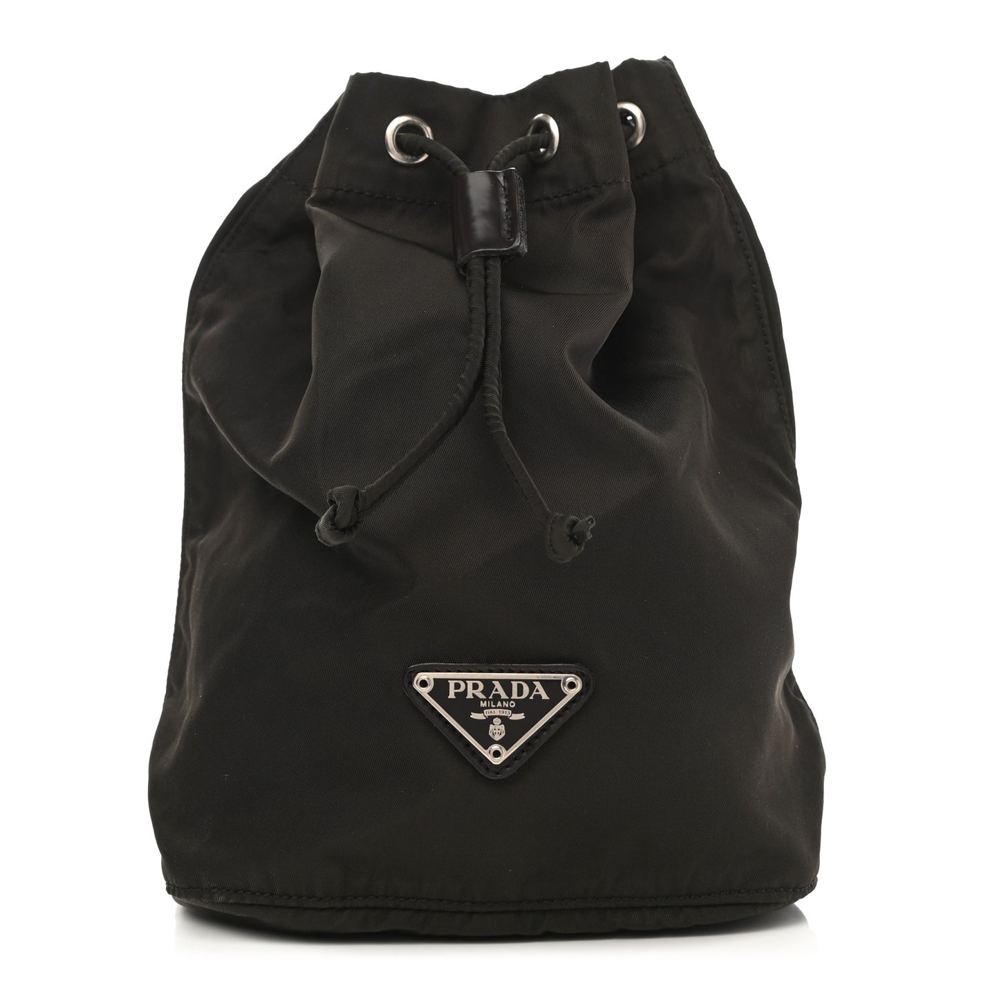 Nylon Vela Drawstring Pouch Brown