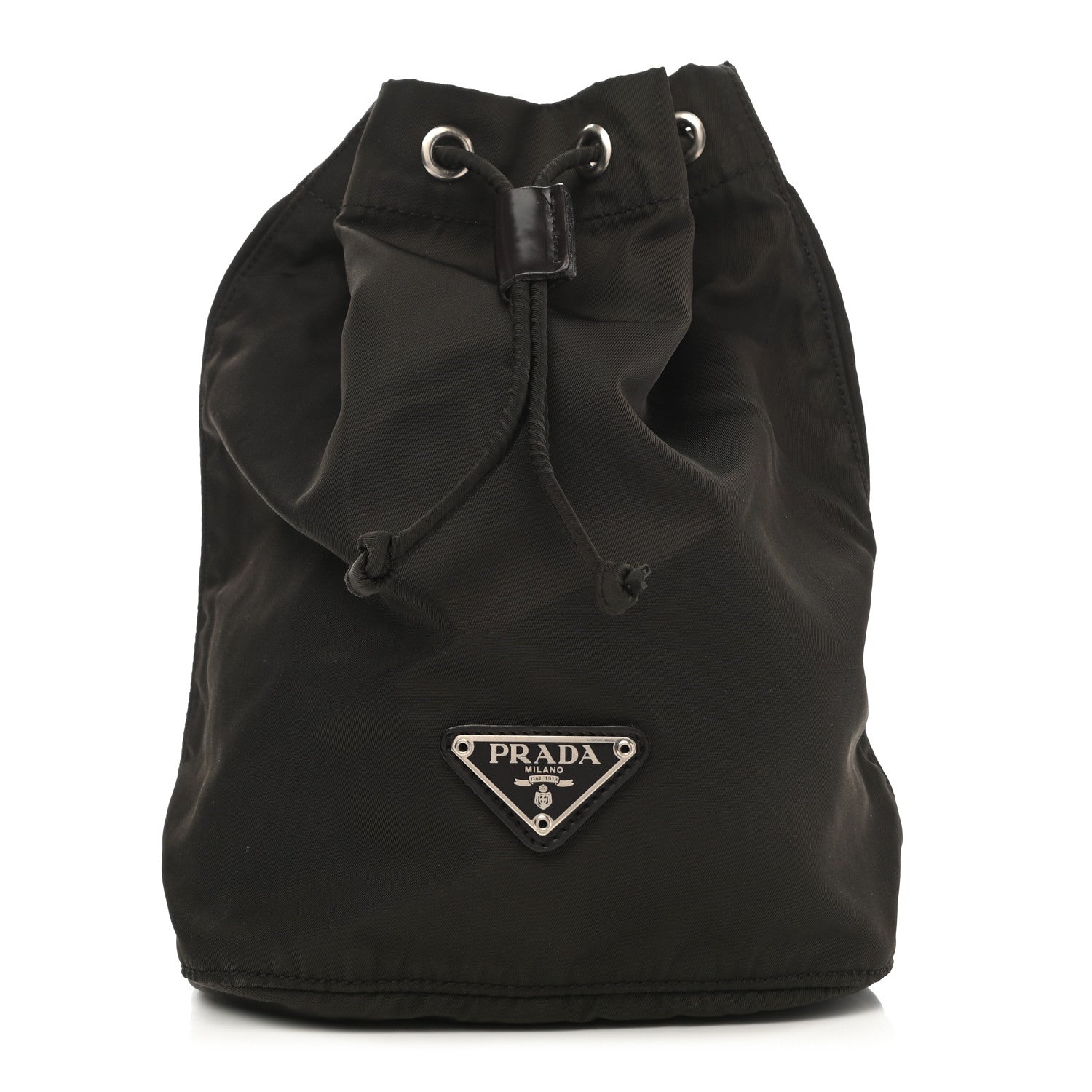 Prada Nylon Vela Drawstring Pouch Brown 1 of 6