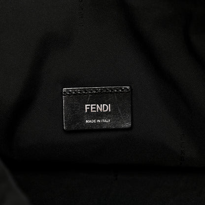 Fendi Nylon Vitello Faces Vocabulary Drawstring Backpack Black 6 of 11