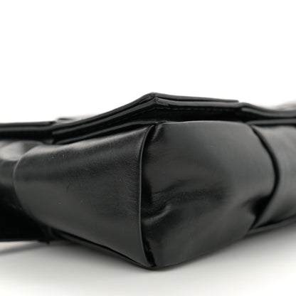 Bottega Veneta Paper Calfskin Intreccio Cassette Belt Bag Black 9 of 11