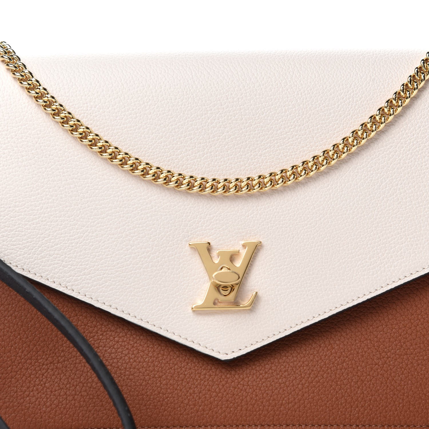 Louis Vuitton Soft Calfskin My Lockme Pochette Arizona Quartz Caramel 10 of 11