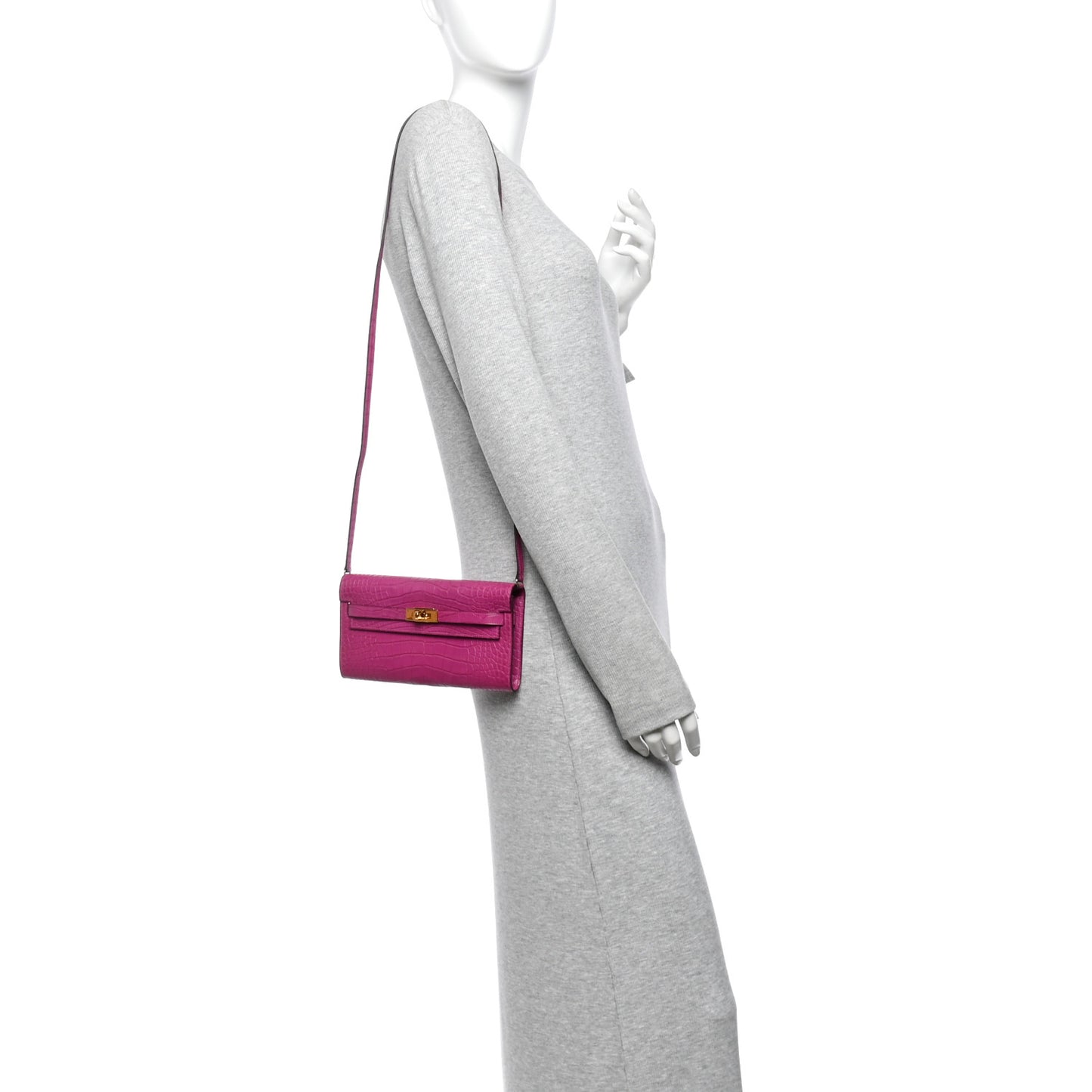 Matte Alligator Kelly Wallet To Go Rose Scheherazade