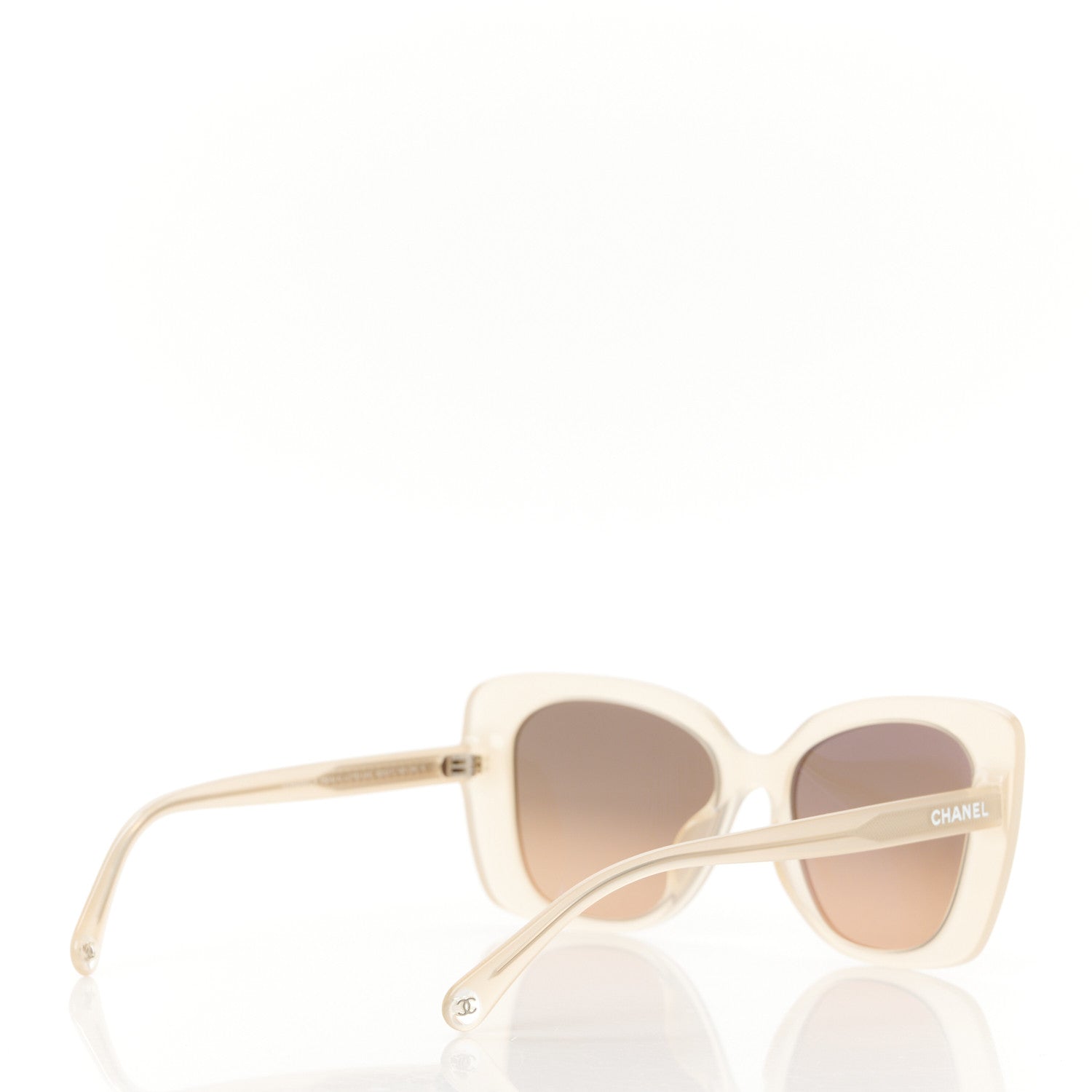 Chanel Acetate Rectangle Sunglasses 5504 Beige 4 of 8