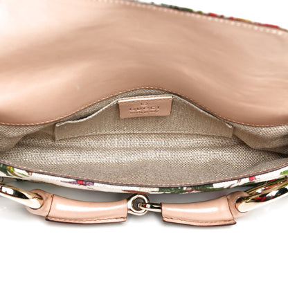 Gucci Canvas Flora Floral Horsebit Clutch 5 of 10