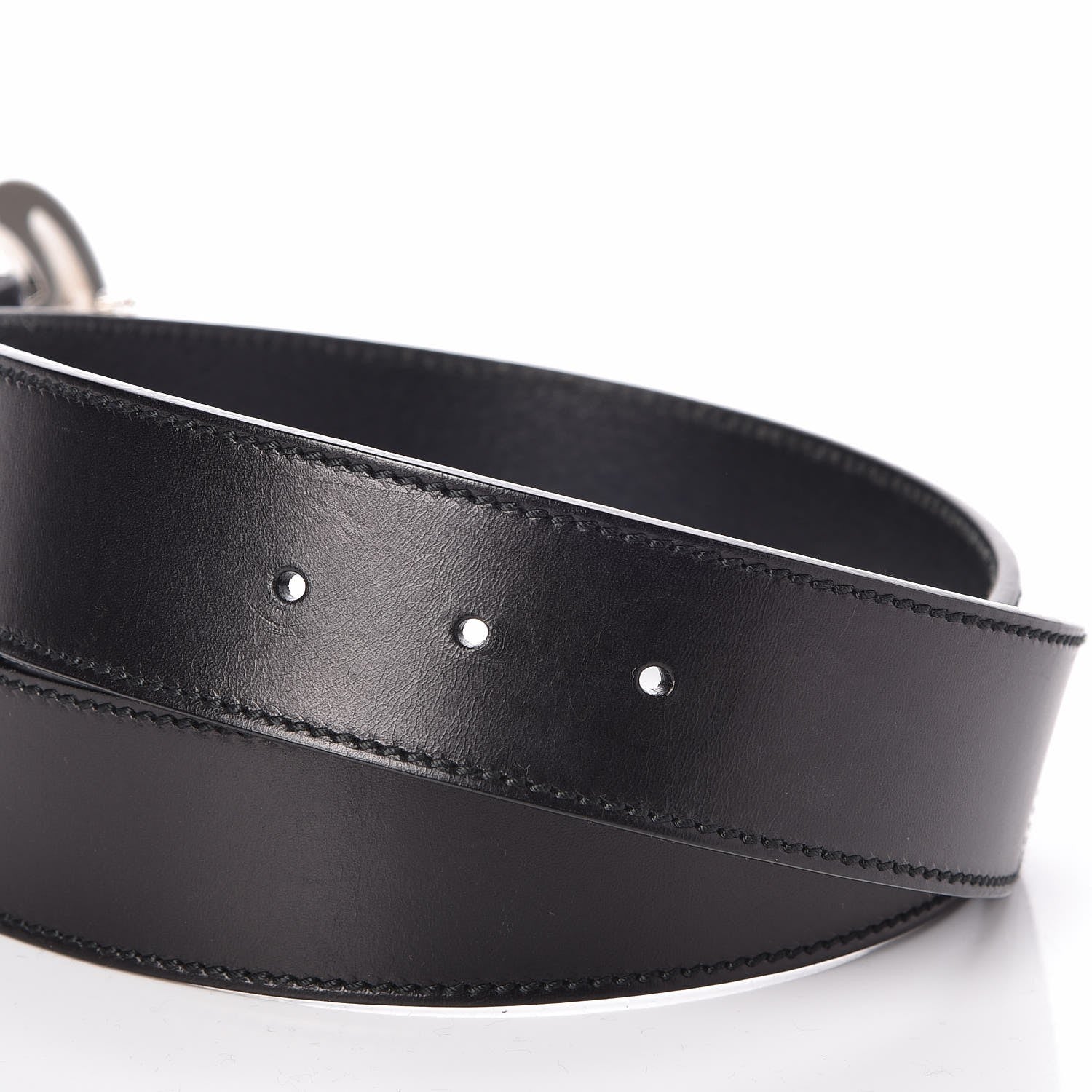 Gucci Calfskin Interlocking G 40mm Belt 85 34 Black 4 of 5