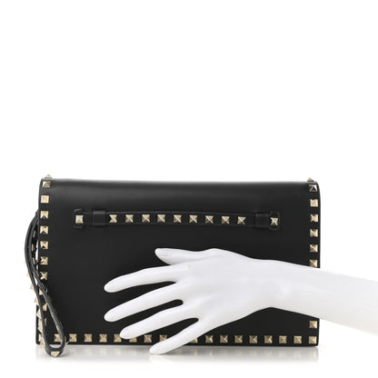 Valentino Garavani Nappa Small Rockstud Wristlet Clutch Black 2 of 11
