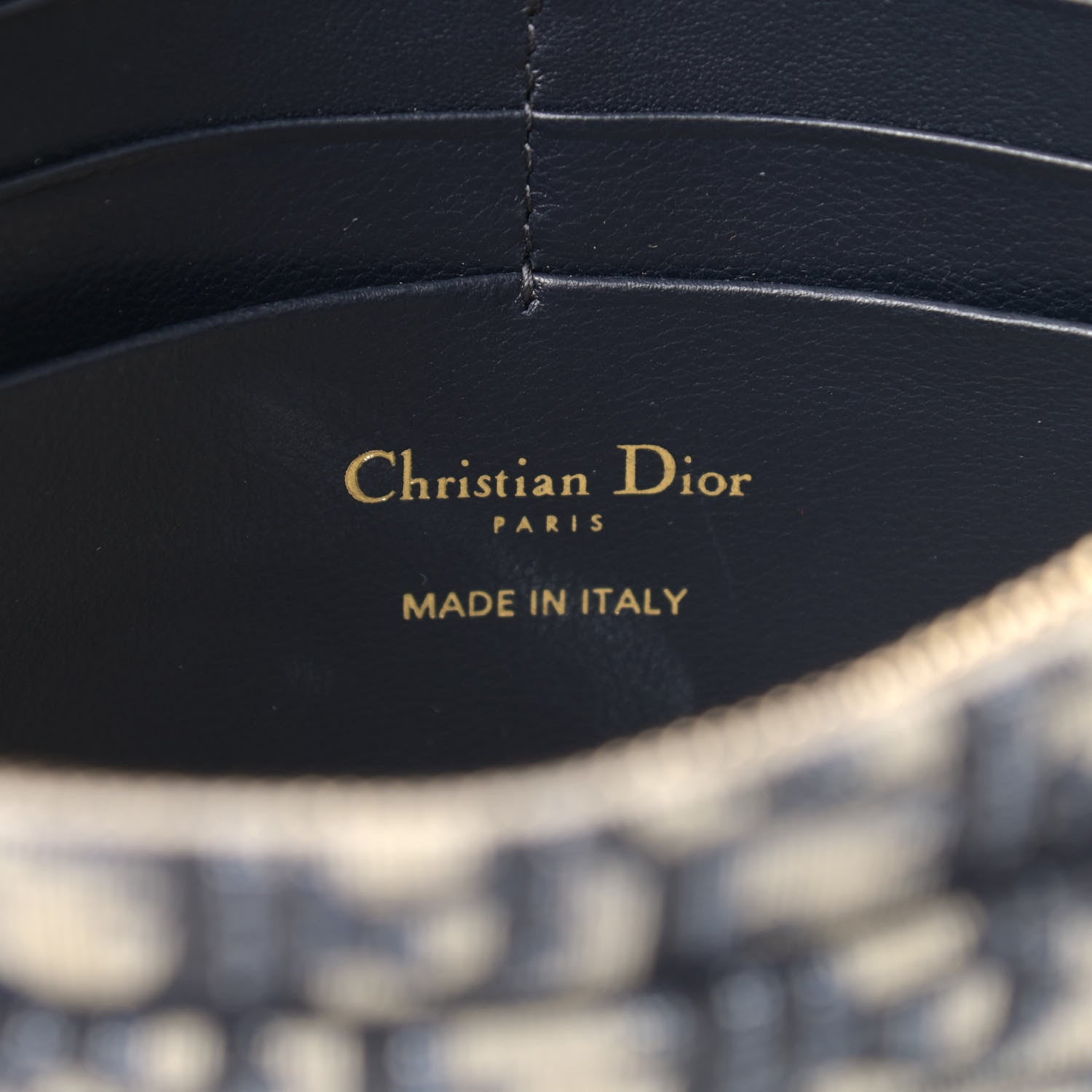 Christian Dior Oblique Saddle Chain Pouch Blue 6 of 9