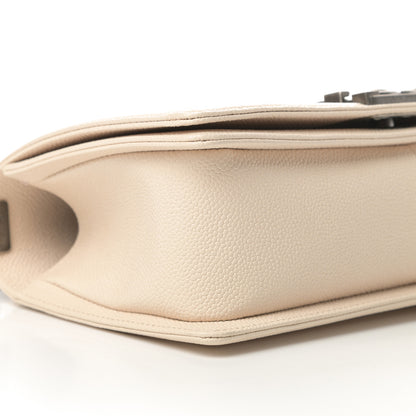 Chanel Caviar Chevron Quilted Medium Boy Flap Light Beige 9 of 11