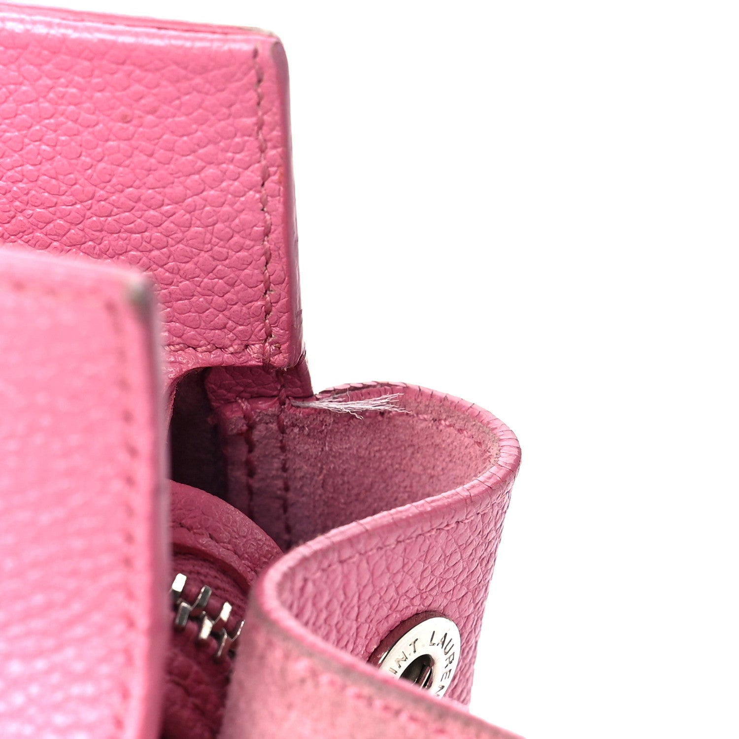 Saint Laurent Grained Calfskin Small Cabas Rive Gauche Rose Clair 13 of 20