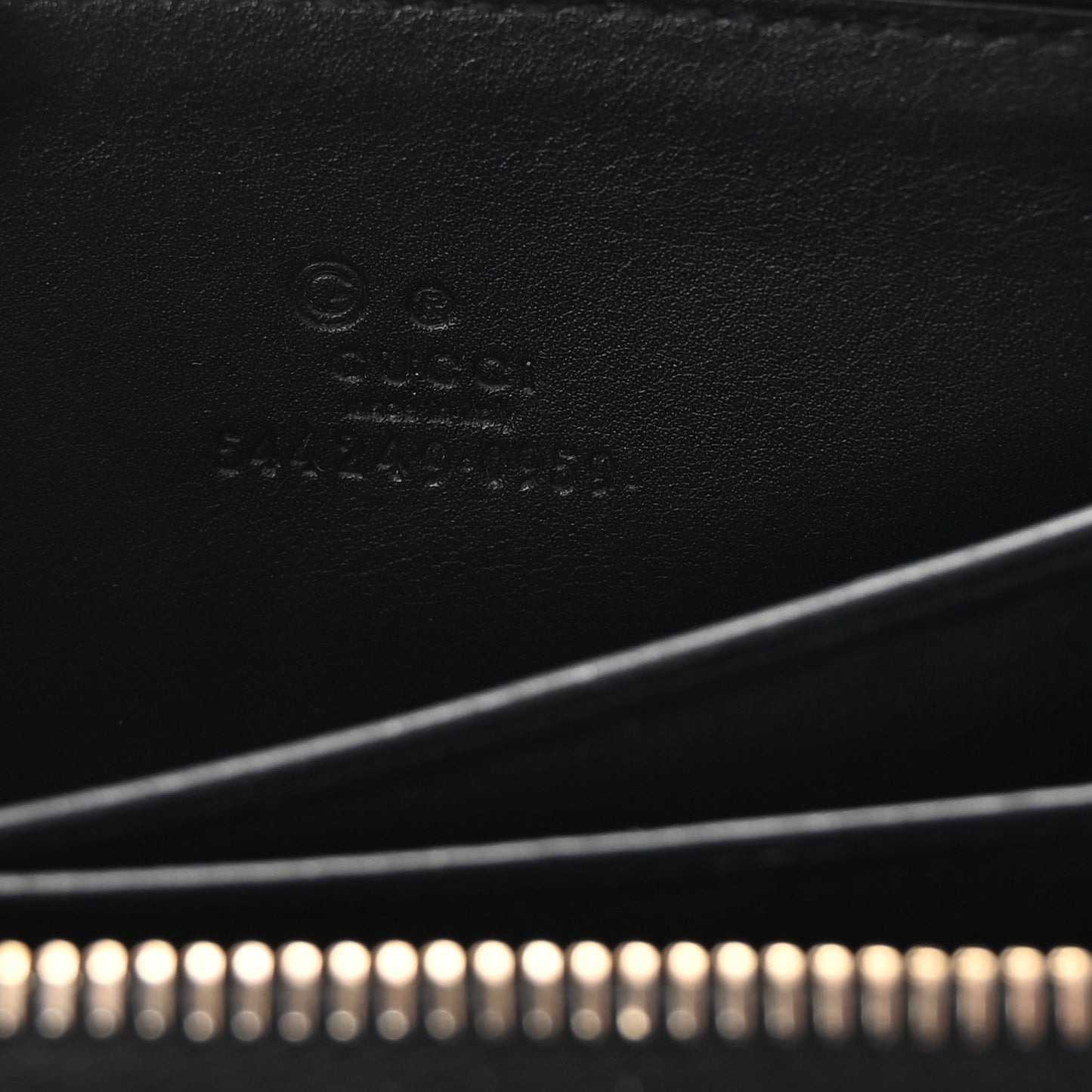 Microguccissima Zip Around Card Case Black