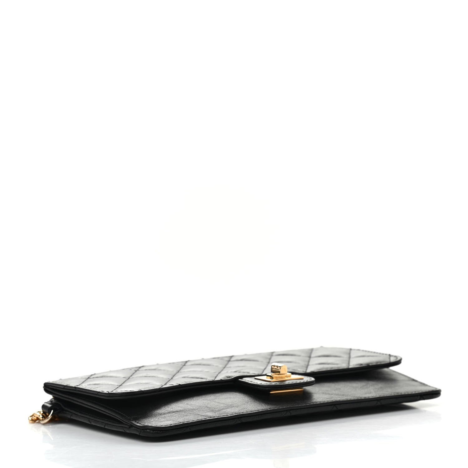 Chanel Aged Calfskin Quilted 2.55 Reissue Pouch With Chain Handle Black 5 of 8