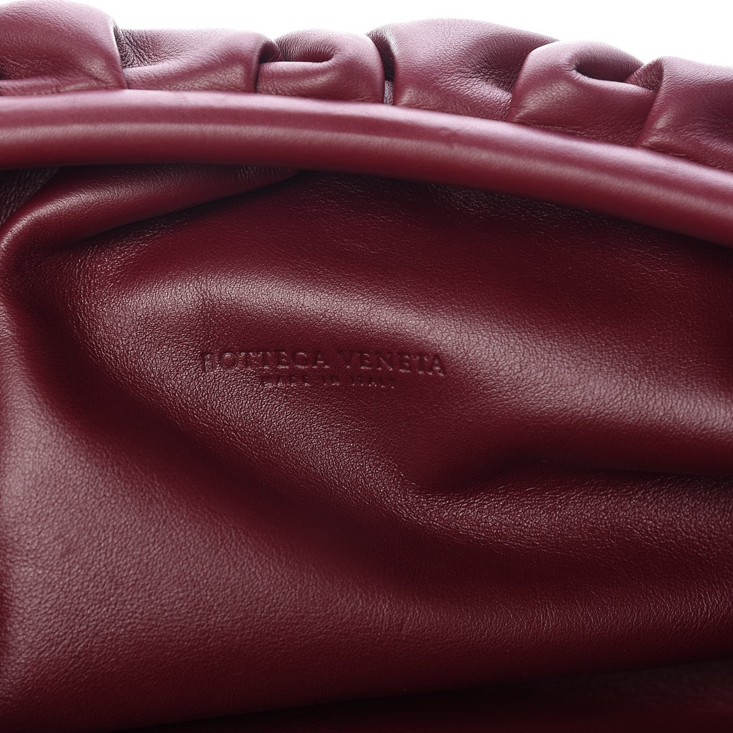 Smooth Butter Calf The Pouch Oversized Clutch Bordeaux