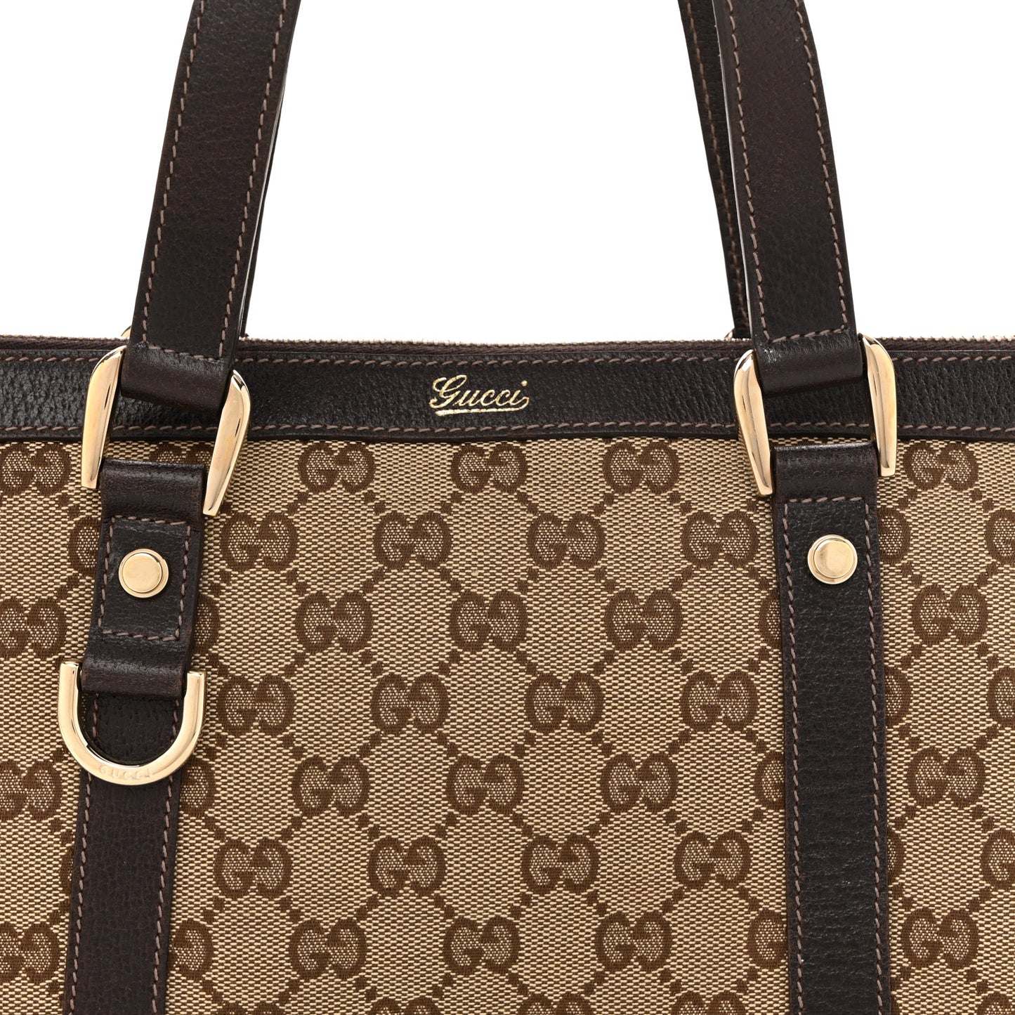 Monogram Small Abbey Tote Dark Brown