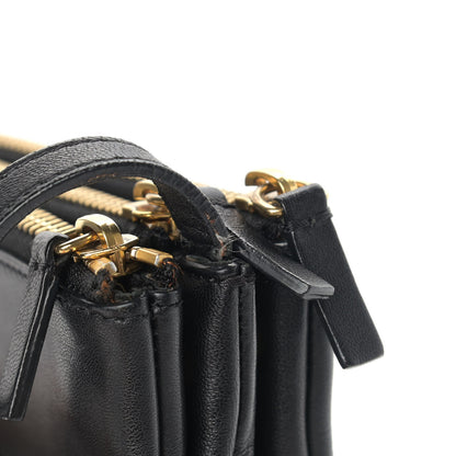 Celine Lambskin Large Trio Crossbody Bag Black 8 of 15