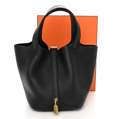 Hermes Taurillon Clemence Picotin Lock 18 PM Black 11 of 11