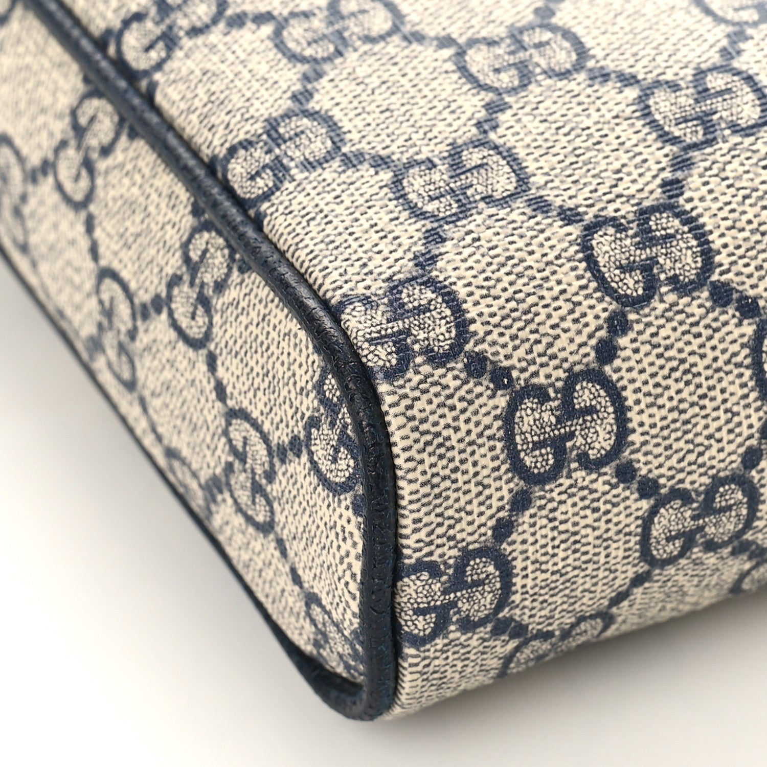 Gucci GG Supreme Monogram Textured Dollar Calfskin Web Small Ophidia Messenger Bag Beige Blue 7 of 8