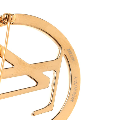 Louis Vuitton Metal LV Brooch Gold 3 of 3