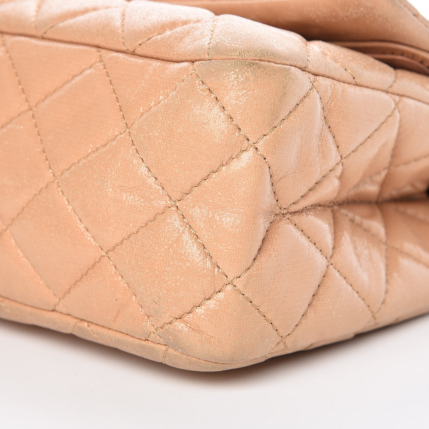 Iridescent Calfskin Quilted 2.55 Reissue 227 Flap Beige