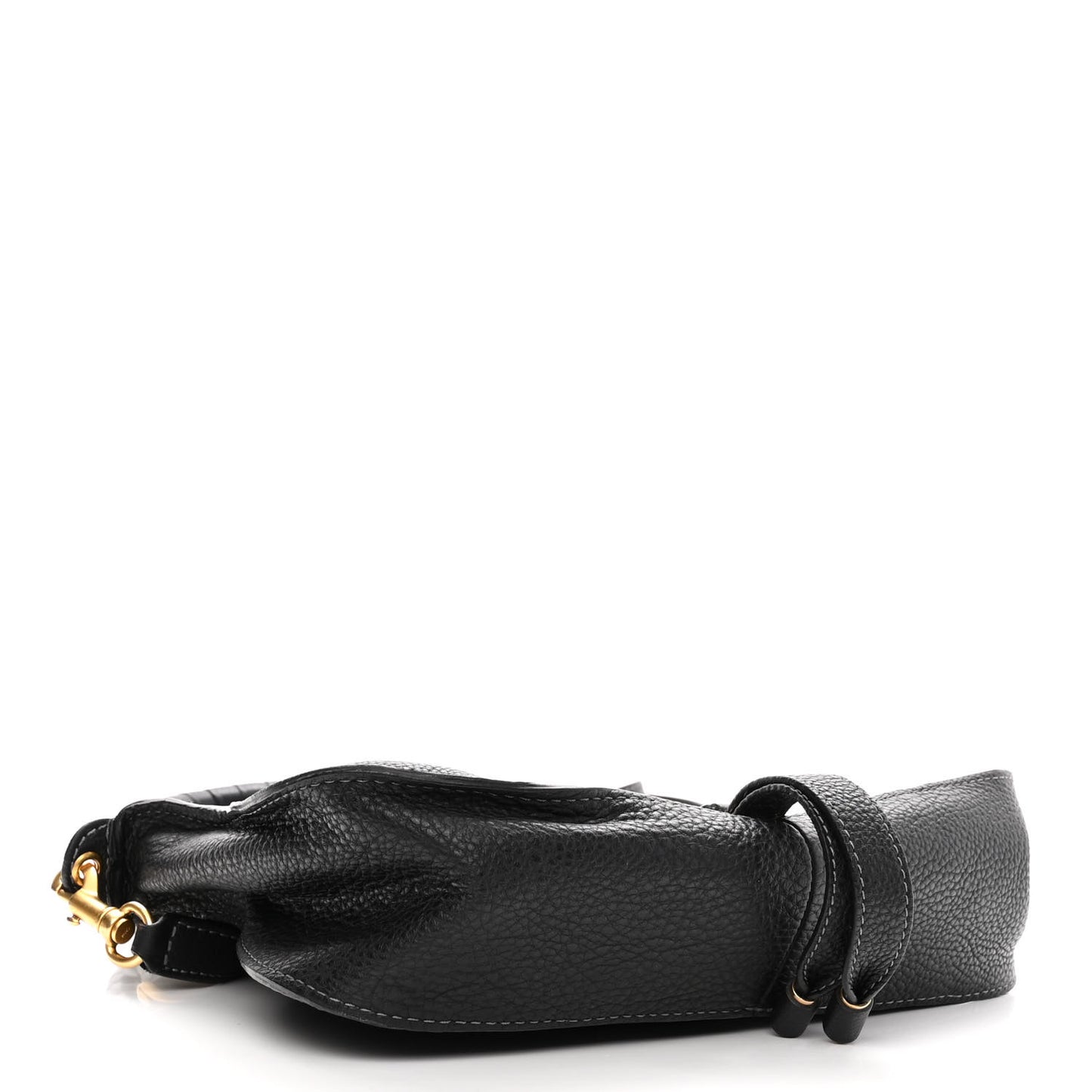 Calfskin Small Marcie Satchel Black