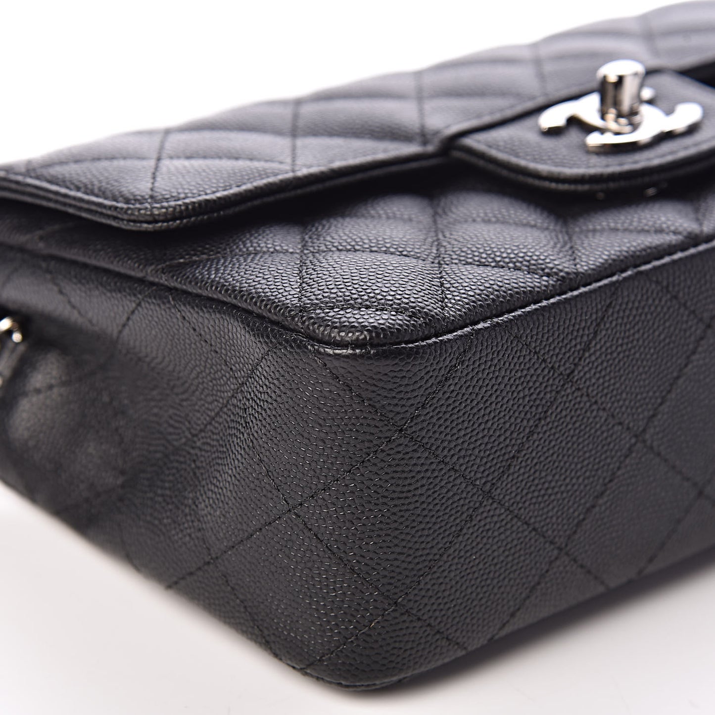Caviar Quilted Mini Rectangular Flap Black