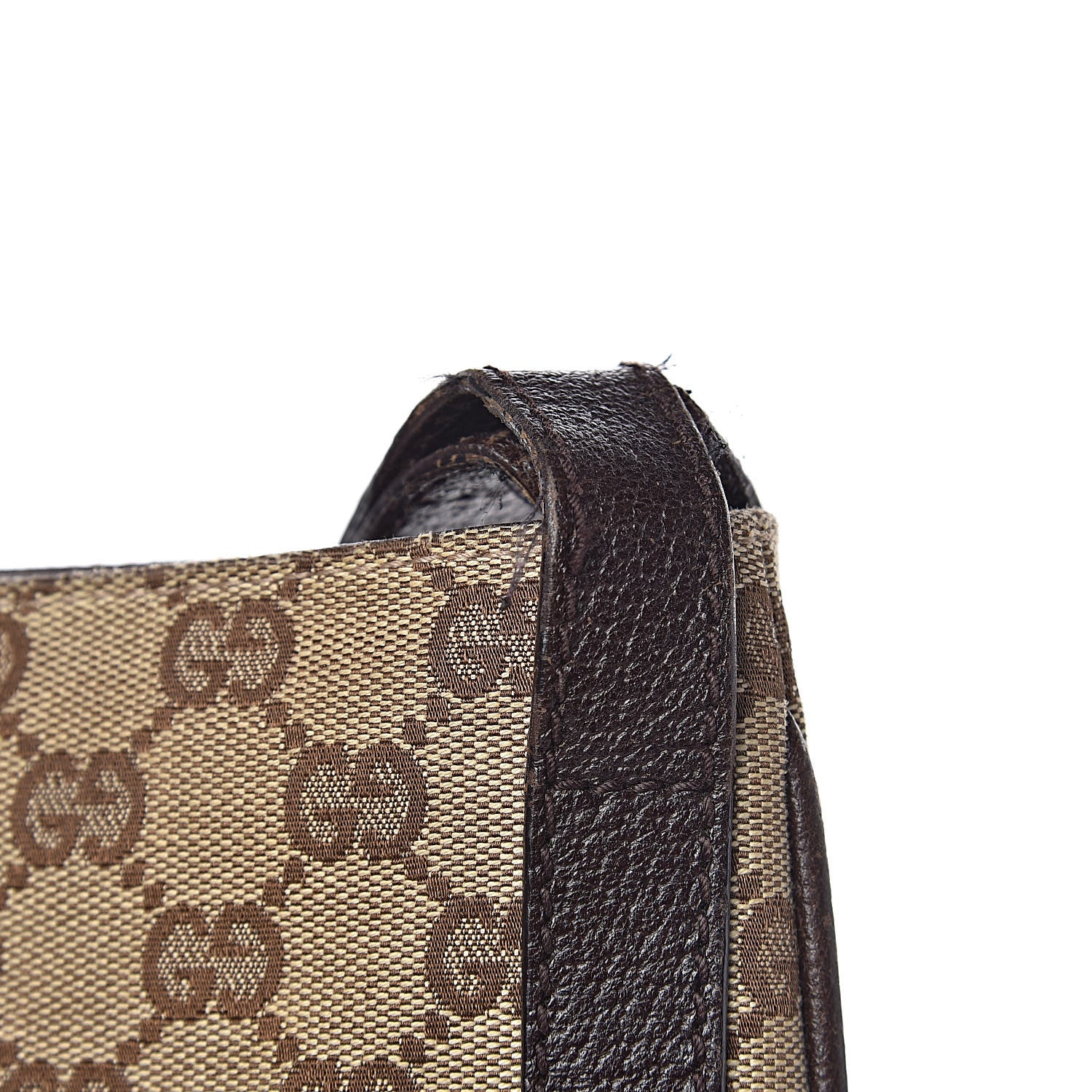 Gucci Monogram Large Flat Messenger Bag Dark Brown 11 of 13