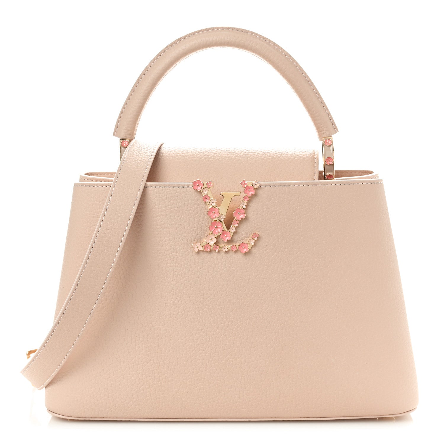 Louis Vuitton Taurillon LV Bloom Capucines MM Blush 1 of 9