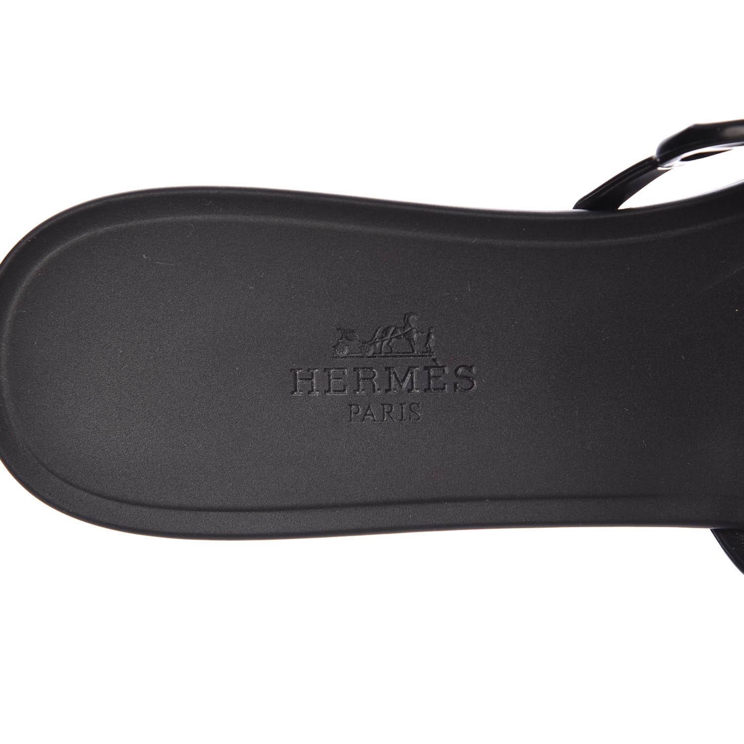 Hermes Rubber Chaine d'Ancre Rivage Sandals 39 Black 6 of 8