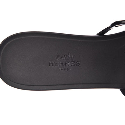 Hermes Rubber Chaine d'Ancre Rivage Sandals 39 Black 6 of 8