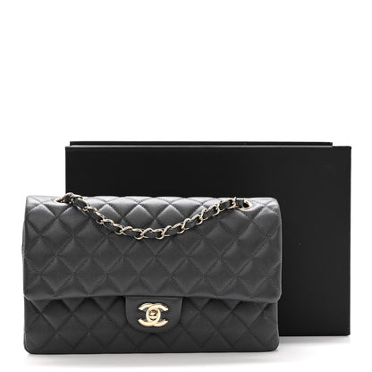 Chanel Caviar Quilted Medium Double Flap Dark Grey 11 of 11