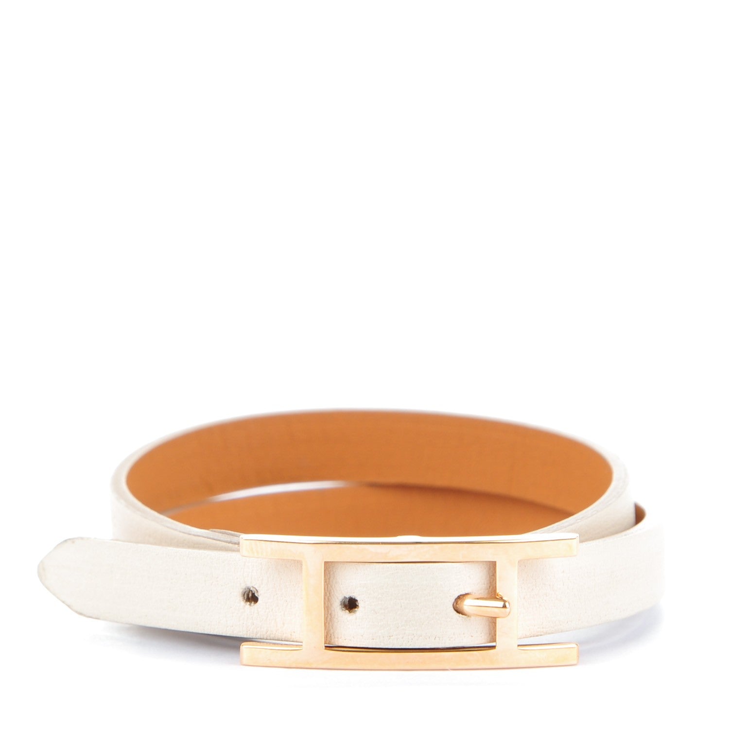 Hermes Swift Behapi Double Tour Bracelet Small Craie 1 of 9
