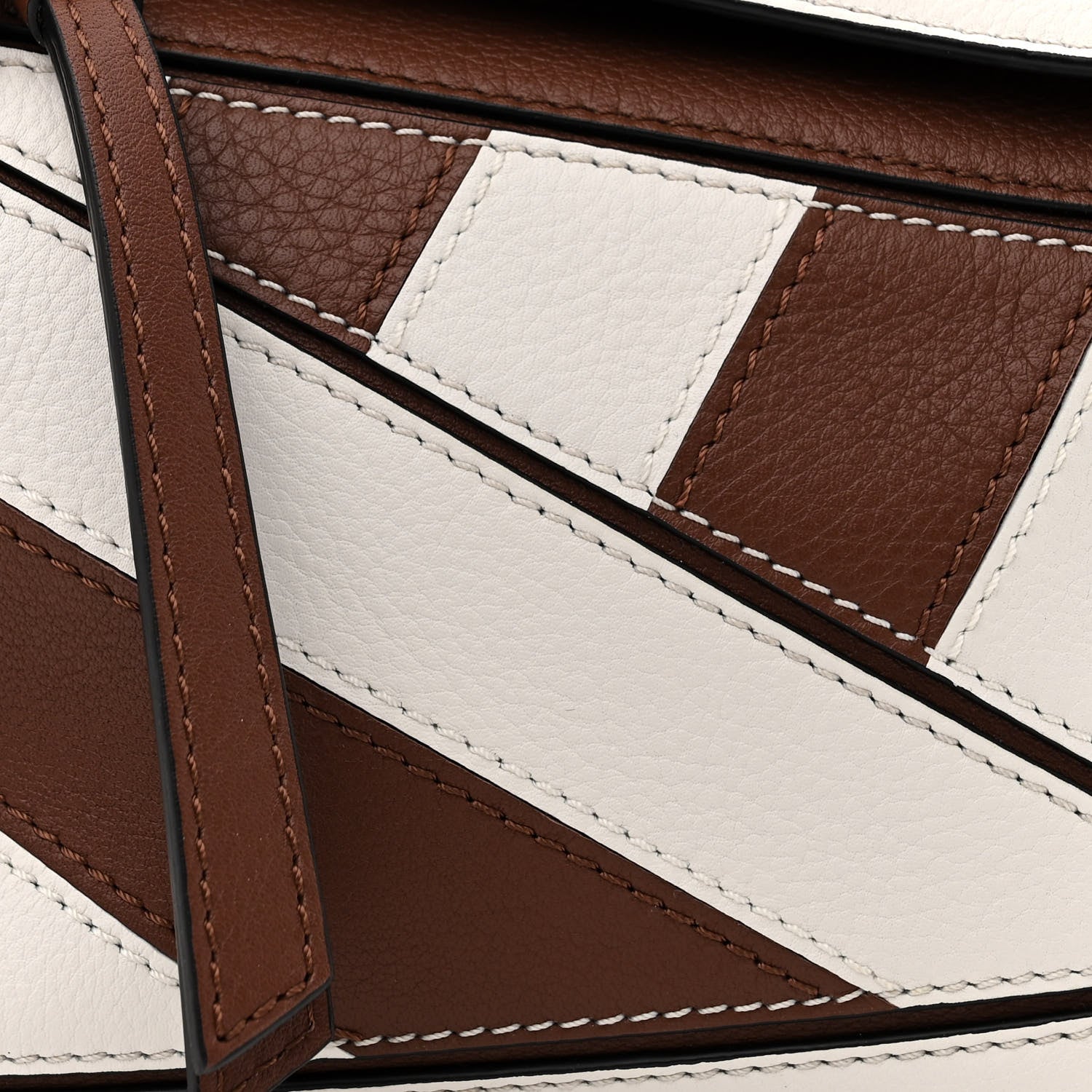 Loewe Calfskin Rugby Mini Puzzle Bag Brunette Soft White 8 of 11