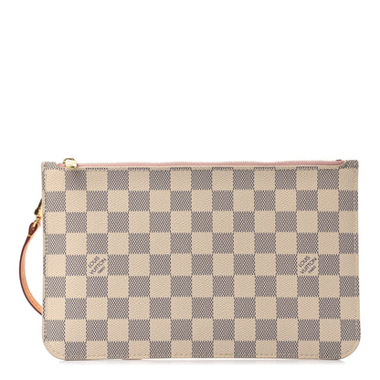 Louis Vuitton Damier Azur Neverfull MM GM Pochette Rose Ballerine 1 of 7