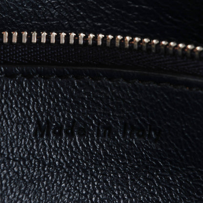 Celine Grained Calfskin Medium Bi-Color Edge Shoulder Bag Indigo Black 7 of 8