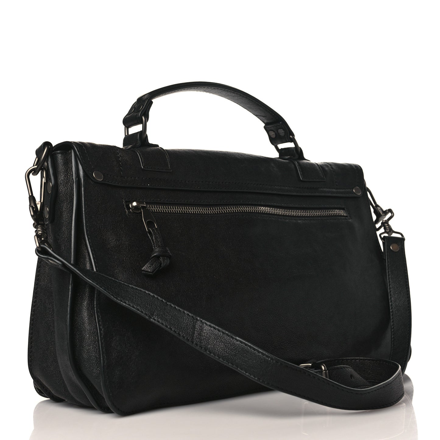Lambskin Medium PS1 Satchel Black