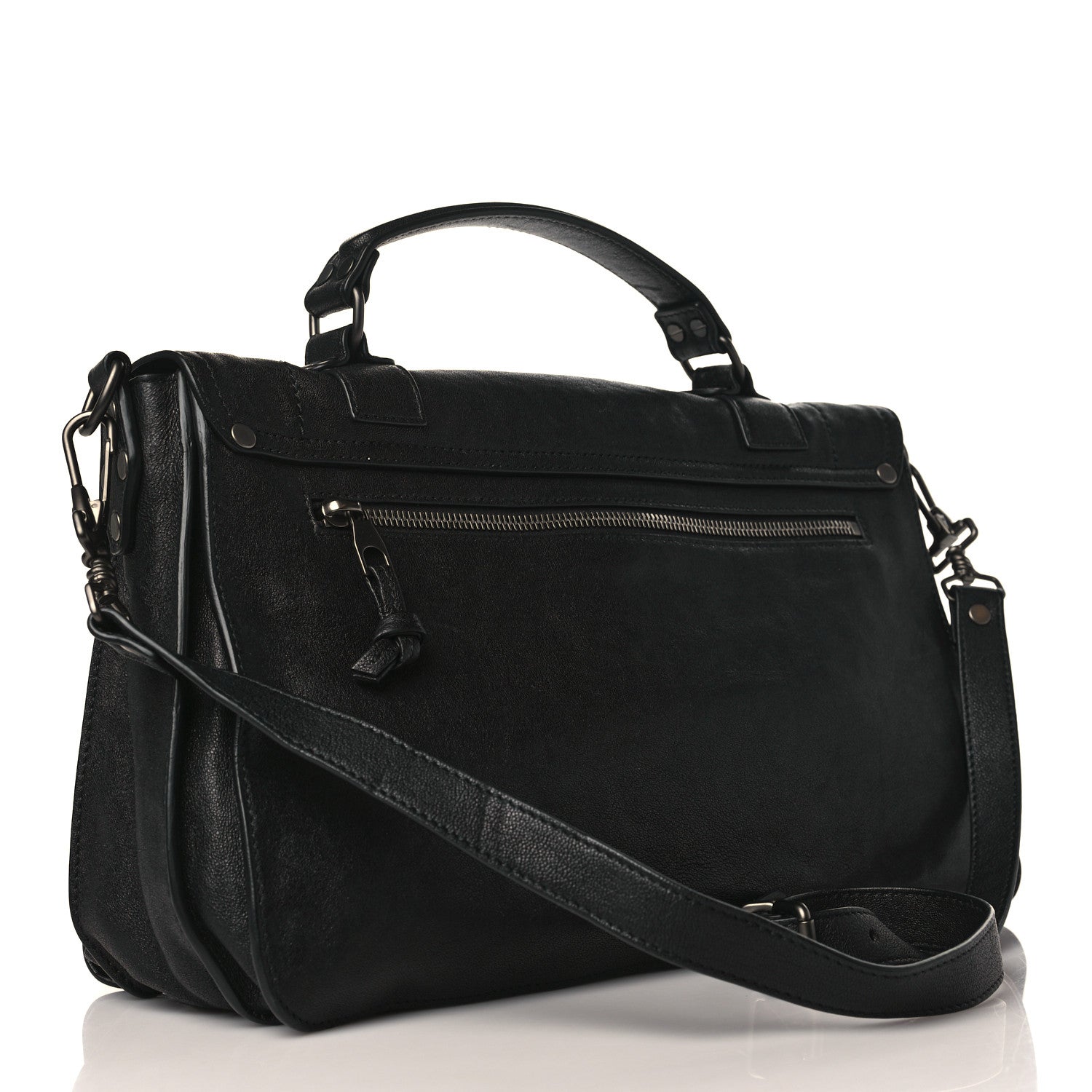 Proenza Schouler Lambskin Medium PS1 Satchel Black 3 of 9