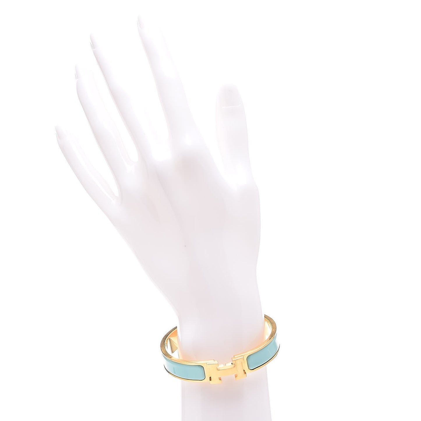 Enamel Narrow Clic Clac H Bracelet PM Lagon
