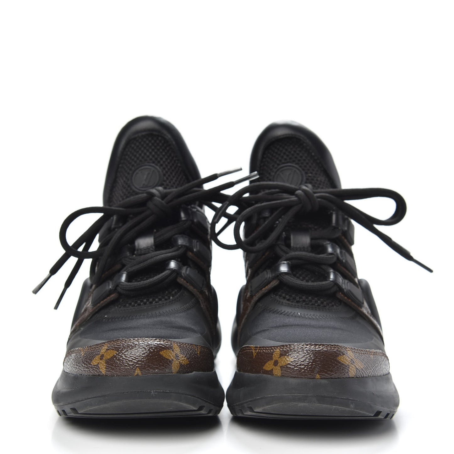 Calfskin Patent Monogram LV Archlight Sneakers 37 Black